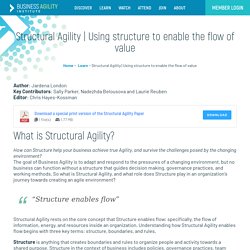 Structural Agility - Using structure to enable the flow of value