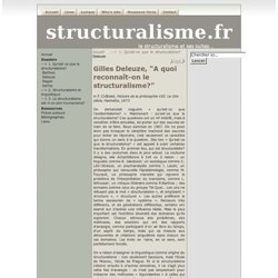 A quoi reconnaît-on le structuralisme?