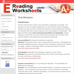 Text Structures Practice by E-Reading