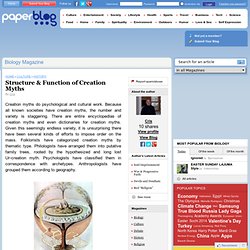 Structure & Function of Creation Myths