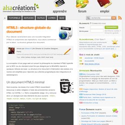 HTML5 : structure globale du document