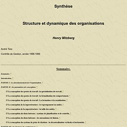 Structure et dynamique des organisations