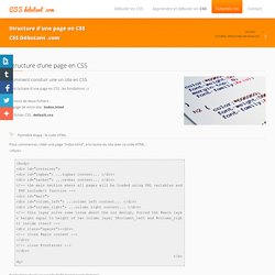 Structure d'une page HTML en CSS (feuille de style)