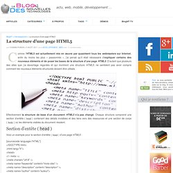 La structure d’une page HTML5