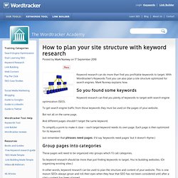 How to plan your site structure with keyword research