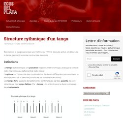 Structure rythmique d'un tango - Ecos del Plata