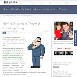 How to Structure a Theory of Knowledge Essay