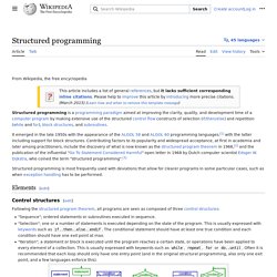 Structured programming - Wikipedia