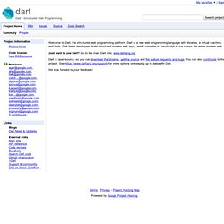 dart - Dart - Structured Web Programming