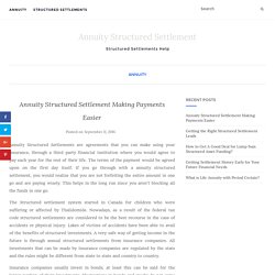Annuity Structured Settlement Making Payments Easier
