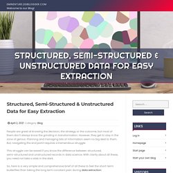 Structured, Semi-Structured & Unstructured Data for Easy Extraction