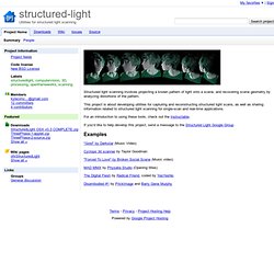 structured-light - Utilities for structured light scanning.