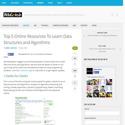 Top 5 online resources to learn data structures and algorithms