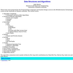 Data Structures and Algorithms: Table of Contents