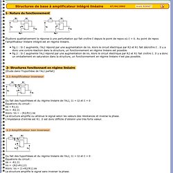 Structures de base à amplificateur intégré linéaire