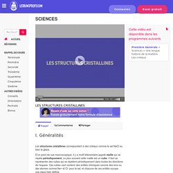 Les structures cristallines par les bons profs