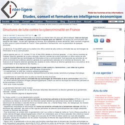 Structures de lutte contre la cybercriminalité en France