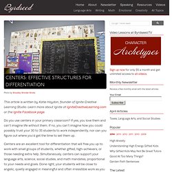 Centers: Effective Structures for Differentiation