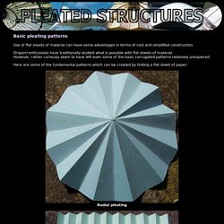 Pleated Structures - Basic pleating patterns