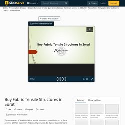Buy Fabric Tensile Structures in Surat