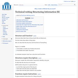 Technical writing Structuring Information EE