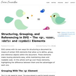 Structuring, Grouping, and Referencing in SVG – The <code><g></code>, <code><use></code>, <code><defs></code> and <code><symbol></code> Elements