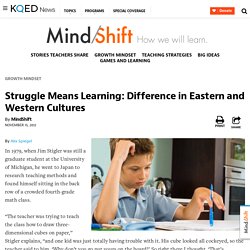 Struggle Means Learning: Difference in Eastern and Western Cultures