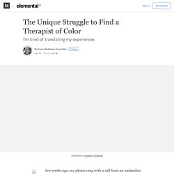 The Unique Struggle to Find a Therapist of Color