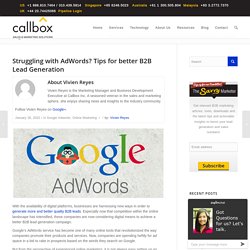 Struggling with AdWords? Tips for better B2B Lead Generation