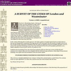 John Strype's Survey of London Online