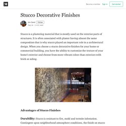 Stucco Decorative Finishes