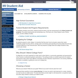 MI Student Aid - Planning for College