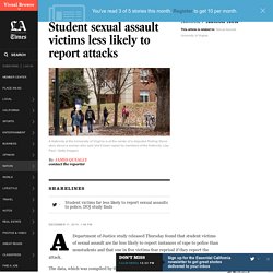 Student sexual assault victims less likely to report attacks