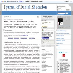 Dental Student Assessment Toolbox
