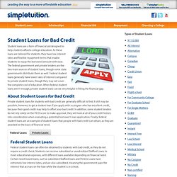 Student Loans for Bad Credit