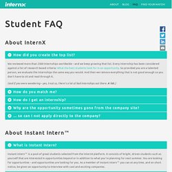Student FAQ - InternX