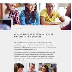 Giving Student Feedback: 7 Best Practices for Success