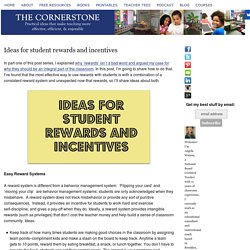 Ideas for student rewards and incentives