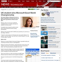 UK student wins Microsoft Excel World Championship