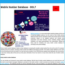 Student Mobile Number Database