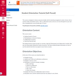 Canvas Student Orientation Tutorial (Self-Paced)
