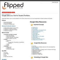Google Sites as a Tool for Student Portfolios - Flipped Events