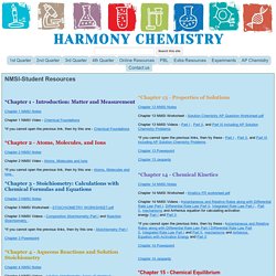 NMSI-Student Resources - HARMONY CHEMISTRY