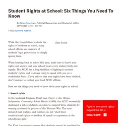 Student Rights at School: Six Things You Need To Know