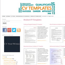 Student Resume Examples