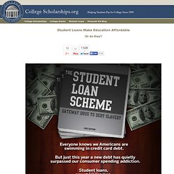 The Student Loans Scheme: a Gateway Drug to Debt Slavery