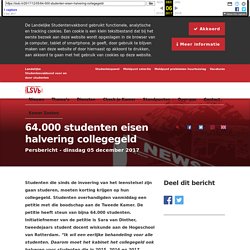 64.000 studenten eisen halvering collegegeld - LSVb