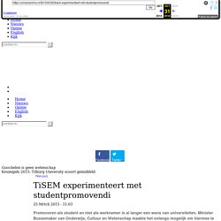 TiSEM experimenteert met studentpromovendi