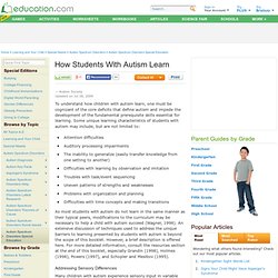How Students With Autism Learn