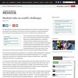 Students take on world's challenges
